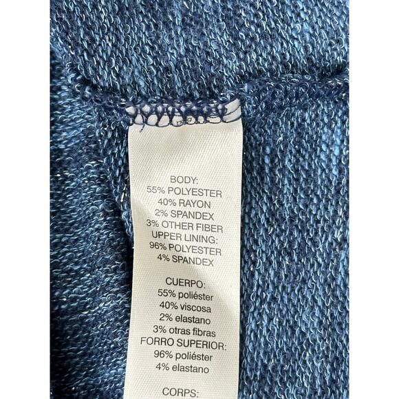 Chico's Long Sleeve Sweater  Removable Removable Cowl Neck Blue Metallic Size M - Picture 4 of 9